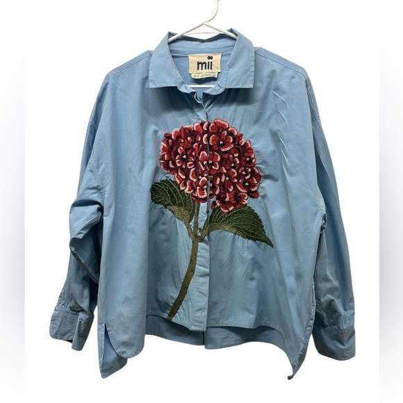 mii au jardin Tops - Mii au jardin Sky Blue Casual Shirt